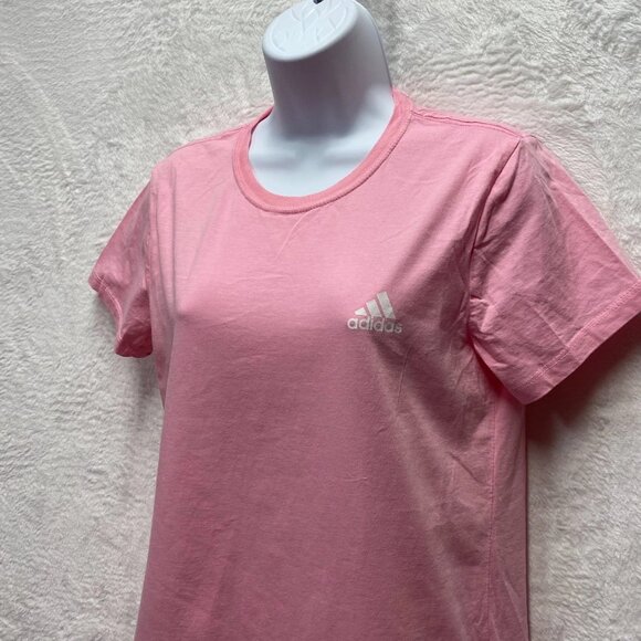 Adidas To Move Sport Golf T-Shirt Womens Medium Pink Cotton Crew Neck Pullover - Picture 2 of 10
